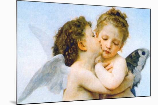 The First Kiss-William Adolphe Bouguereau-Mounted Art Print