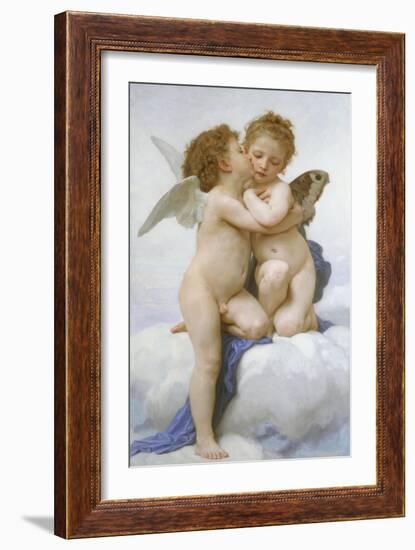 The First Kiss-William-Adolphe Bouguereau-Framed Giclee Print