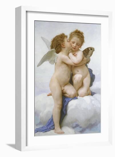 The First Kiss-William-Adolphe Bouguereau-Framed Giclee Print