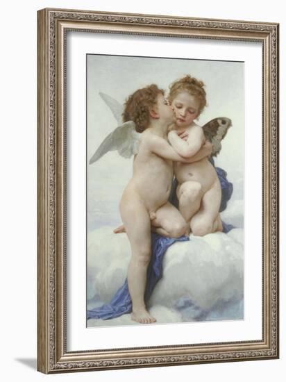 The First Kiss-William Adolphe Bouguereau-Framed Giclee Print