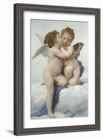 The First Kiss-William Adolphe Bouguereau-Framed Giclee Print