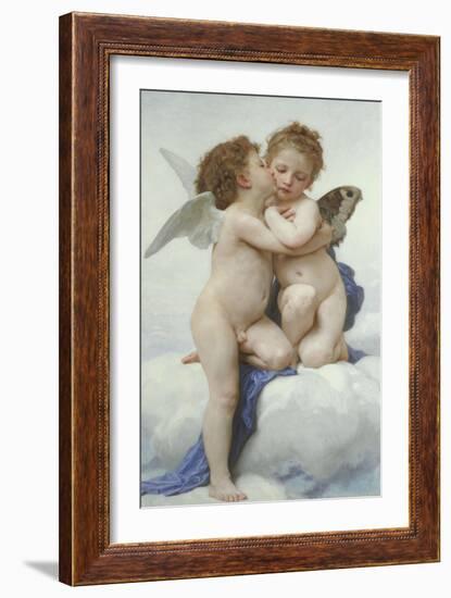 The First Kiss-William Adolphe Bouguereau-Framed Giclee Print