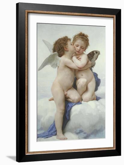 The First Kiss-William Adolphe Bouguereau-Framed Giclee Print