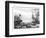 The First Landing of Columbus at America (Engraving) (B&W Photo)-English-Framed Giclee Print