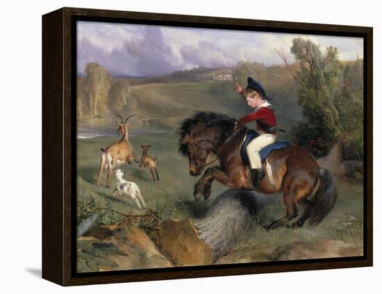 The First Leap: Lord Alexander Russell on His Pony 'Emerald', 1829-Edwin Henry Landseer-Framed Premier Image Canvas