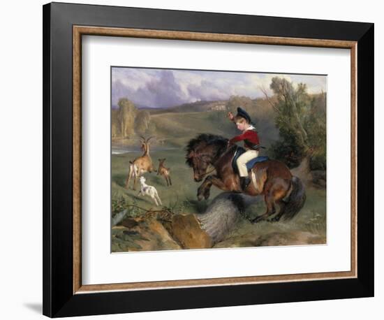 The First Leap: Lord Alexander Russell on His Pony 'Emerald', 1829-Edwin Henry Landseer-Framed Giclee Print