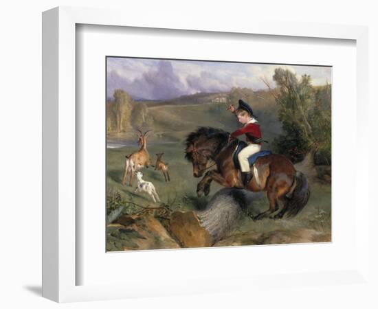 The First Leap: Lord Alexander Russell on His Pony 'Emerald', 1829-Edwin Henry Landseer-Framed Giclee Print