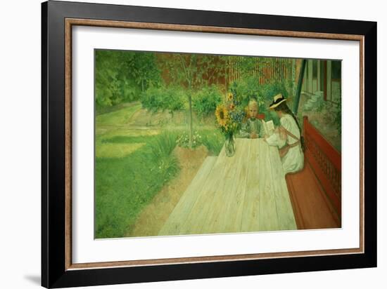 The First Lesson, 1903-Carl Larsson-Framed Giclee Print