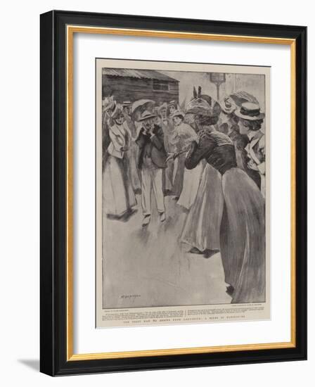 The First Man to Arrive from Ladysmith, a Scene in Maritzburg-Claude Shepperson-Framed Giclee Print