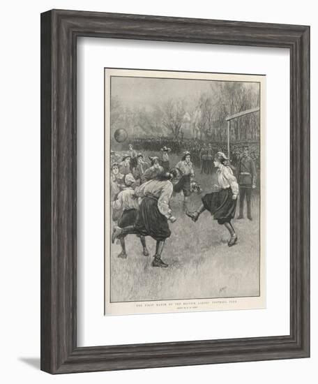 The First Match of the British Ladies' Football Club-H.m. Paget-Framed Photographic Print