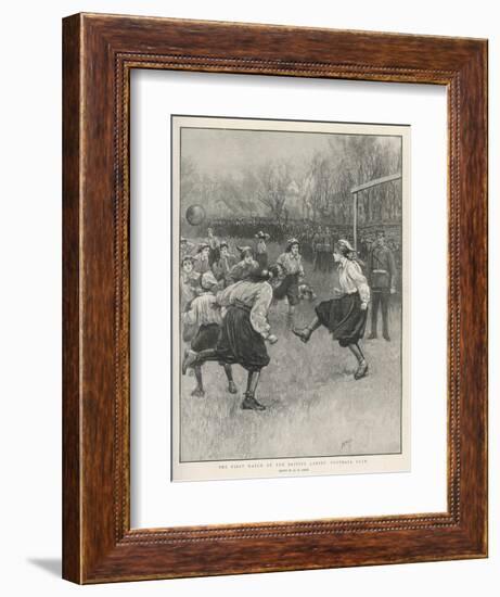 The First Match of the British Ladies' Football Club-H.m. Paget-Framed Photographic Print