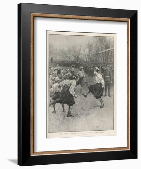 The First Match of the British Ladies' Football Club-H.m. Paget-Framed Photographic Print