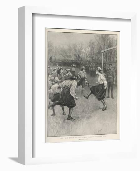 The First Match of the British Ladies' Football Club-H.m. Paget-Framed Photographic Print