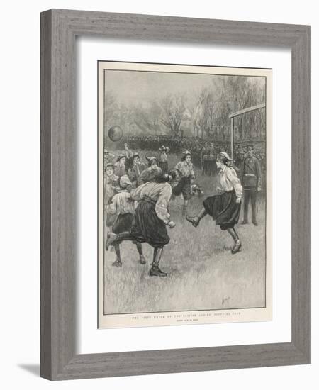 The First Match of the British Ladies' Football Club-H.m. Paget-Framed Photographic Print