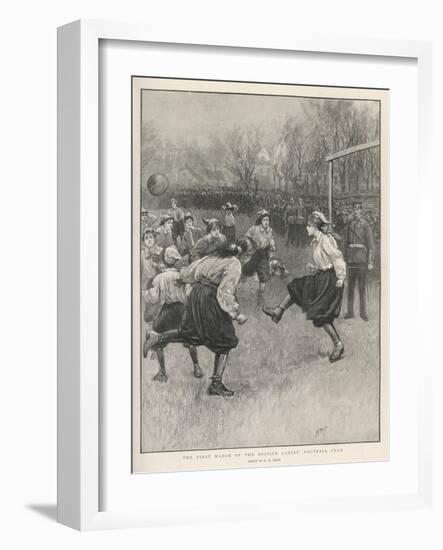 The First Match of the British Ladies' Football Club-H.m. Paget-Framed Photographic Print