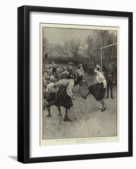 The First Match of the British Ladies' Football Club-Henry Marriott Paget-Framed Giclee Print