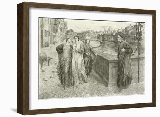 The First Meeting of Dante and Beatrice-Henry Holiday-Framed Giclee Print