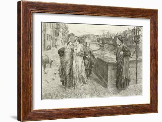 The First Meeting of Dante and Beatrice-Henry Holiday-Framed Giclee Print