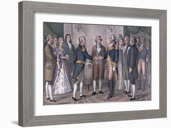 The First Meeting of General George Washington-Currier & Ives-Framed Giclee Print