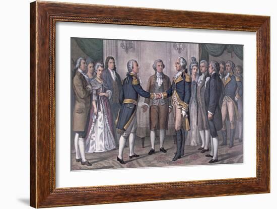 The First Meeting of General George Washington-Currier & Ives-Framed Giclee Print