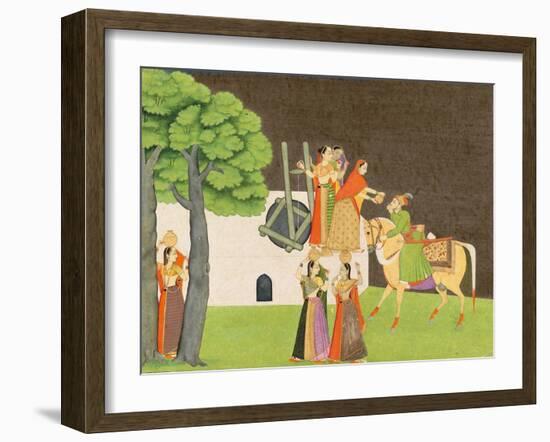 The First Meeting of the Eyes, c.1750-Manaku-Framed Giclee Print