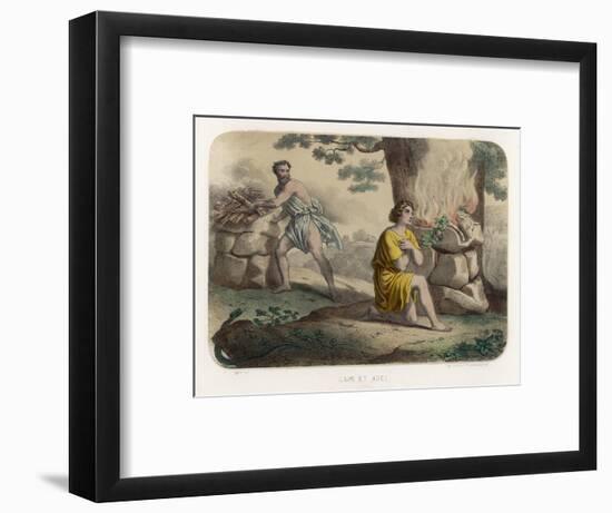 The First Murder: Cain Kills His Brother Abel and is Thereafter Marked for Life-null-Framed Art Print