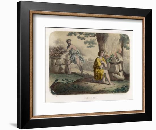 The First Murder: Cain Kills His Brother Abel and is Thereafter Marked for Life-null-Framed Art Print