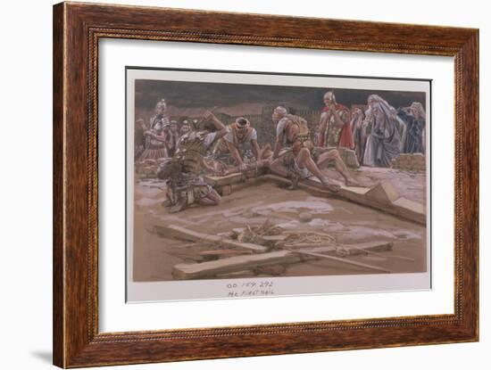 The First Nail, Illustration for 'The Life of Christ', C.1886-96-James Tissot-Framed Giclee Print