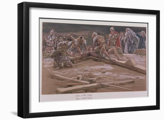 The First Nail, Illustration for 'The Life of Christ', C.1886-96-James Tissot-Framed Giclee Print