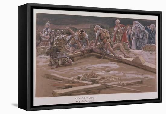 The First Nail, Illustration for 'The Life of Christ', C.1886-96-James Tissot-Framed Premier Image Canvas