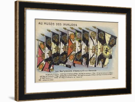 The First Nine German Flags Taken to Les Invalides-null-Framed Giclee Print