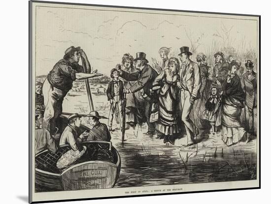 The First of April, a Sketch at the Boat-Race-Frederick Barnard-Mounted Giclee Print