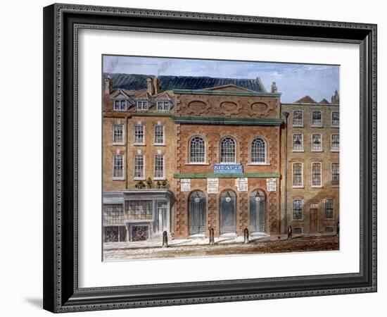 The First Opera House, Haymarket, Westminster, London, 1789-William Capon-Framed Giclee Print