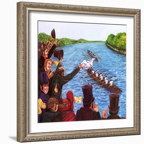 The First Oxford and Cambridge Boat Race-John Keay-Framed Giclee Print