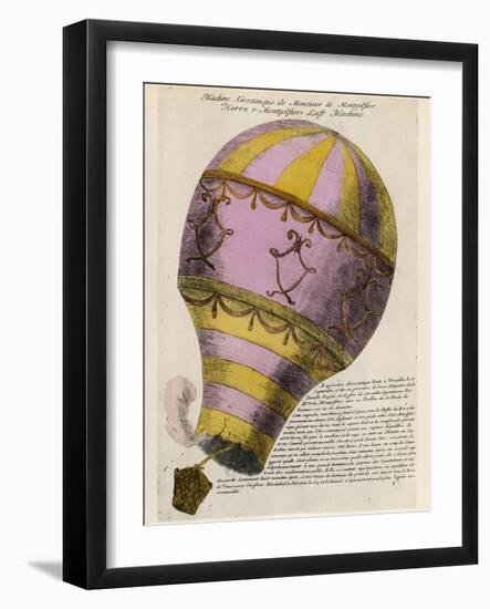 The First Passenger-Carrying Flight is Made by a Hot-Air Balloon-null-Framed Photographic Print