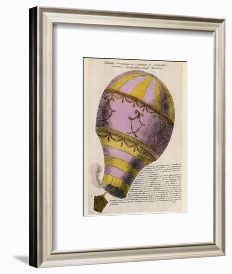 The First Passenger-Carrying Flight is Made by a Hot-Air Balloon-null-Framed Photographic Print