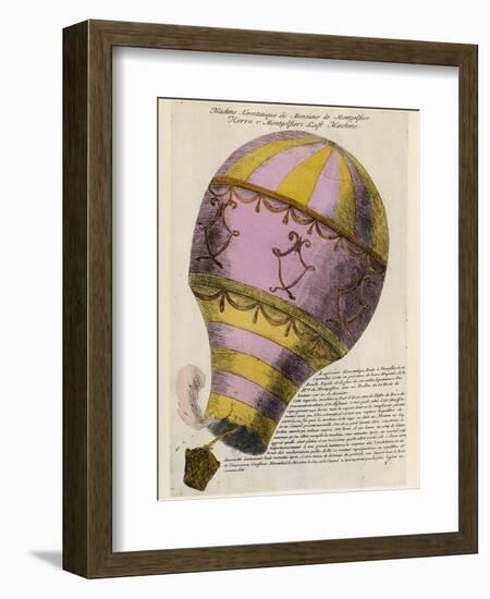 The First Passenger-Carrying Flight is Made by a Hot-Air Balloon-null-Framed Photographic Print