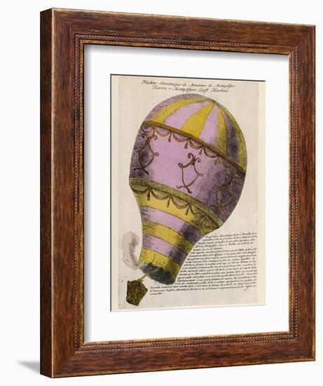 The First Passenger-Carrying Flight is Made by a Hot-Air Balloon-null-Framed Photographic Print