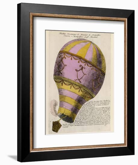 The First Passenger-Carrying Flight is Made by a Hot-Air Balloon-null-Framed Photographic Print