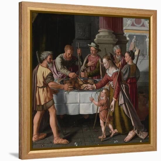 The First Passover Feast-Huybrecht Beuckelaer-Framed Premier Image Canvas