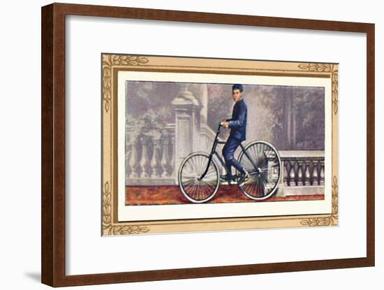 'The First Pneumatic-Tyred Bicycle', 1939-Unknown-Framed Giclee Print