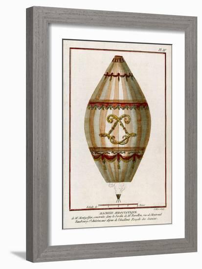 The First Practical Balloon Montgolfier's First Air Balloon Unmanned was Launched-Charles Francois Sellier-Framed Art Print