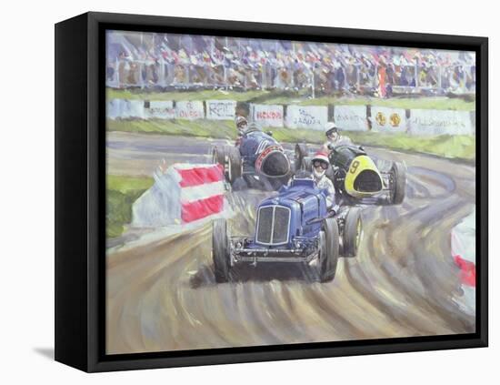 The First Race at the Goodwood Revival, 1998-Clive Metcalfe-Framed Premier Image Canvas