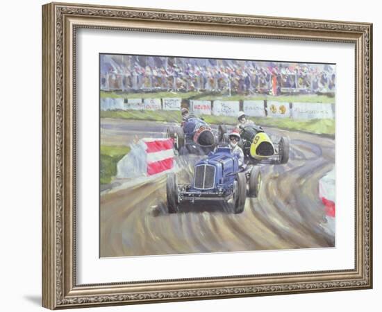 The First Race at the Goodwood Revival, 1998-Clive Metcalfe-Framed Giclee Print