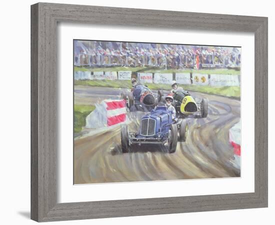 The First Race at the Goodwood Revival, 1998-Clive Metcalfe-Framed Giclee Print