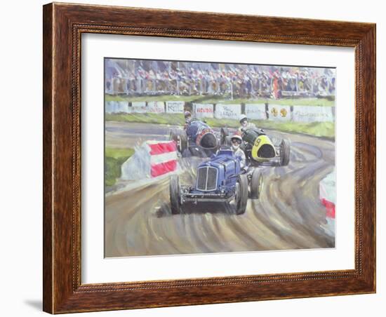 The First Race at the Goodwood Revival, 1998-Clive Metcalfe-Framed Giclee Print