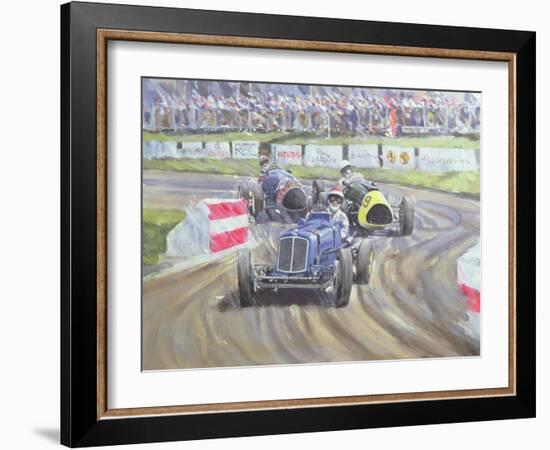 The First Race at the Goodwood Revival, 1998-Clive Metcalfe-Framed Giclee Print