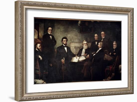 The First Reading of the Emancipation Proclamation-Francis Bicknell Carpenter-Framed Giclee Print