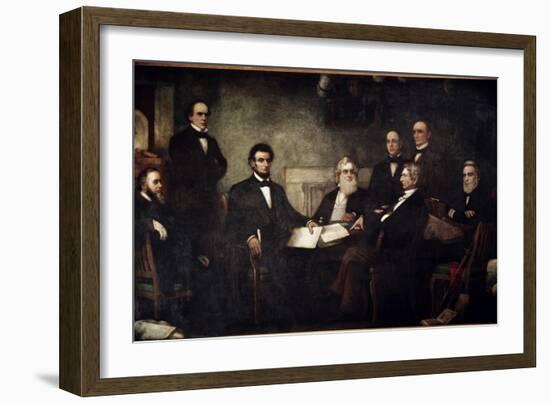 The First Reading of the Emancipation Proclamation-Francis Bicknell Carpenter-Framed Giclee Print