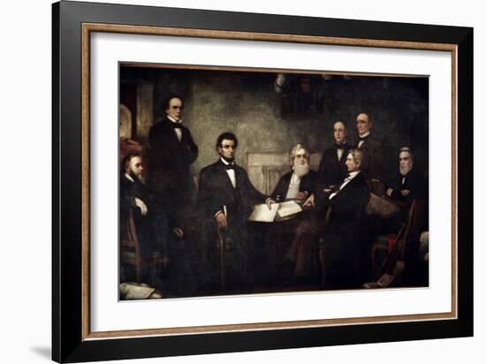 The First Reading of the Emancipation Proclamation-Francis Bicknell Carpenter-Framed Giclee Print